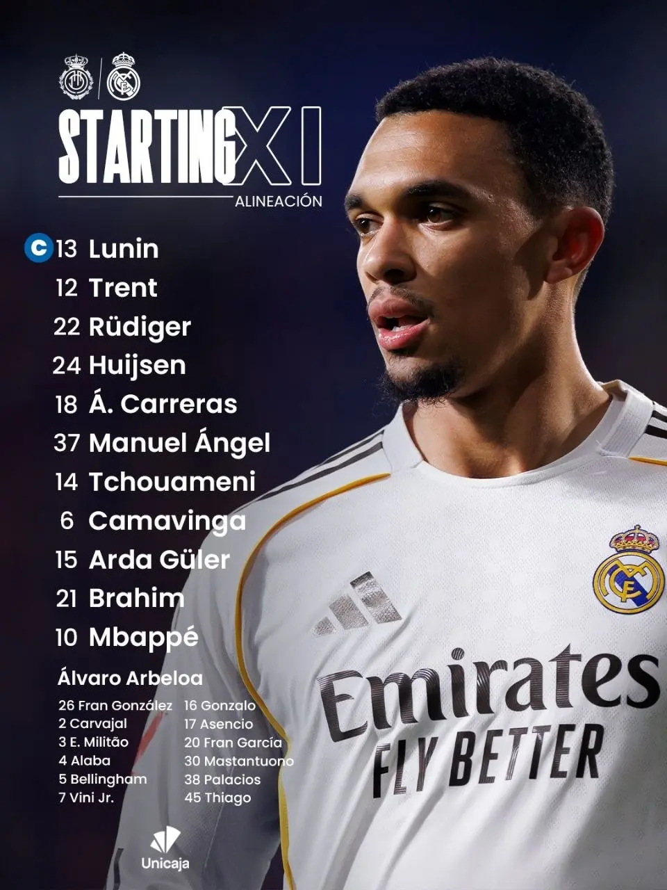 ترکیب رئال مادرید مقابل مایورک