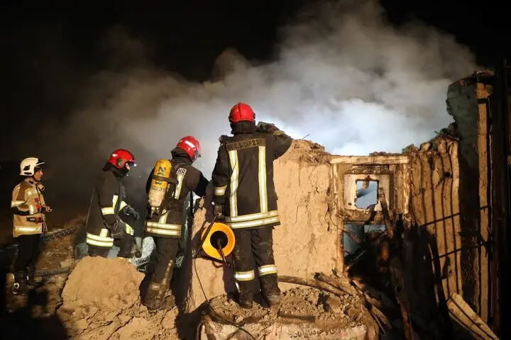 آتش سوزی در گلشهر مشهد