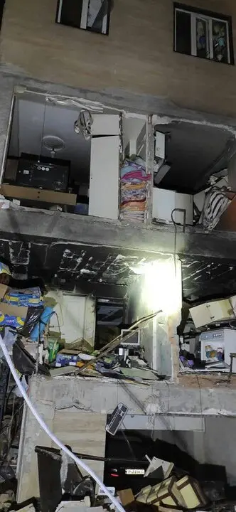 انفجار ساختمان مسکونی در خیابان دماوند