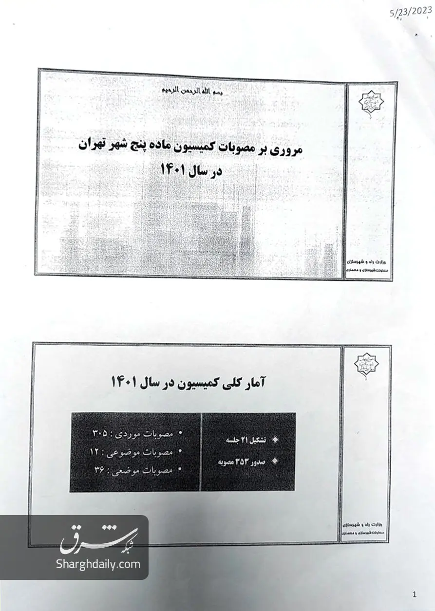 اسناد تخلفات شهرداری