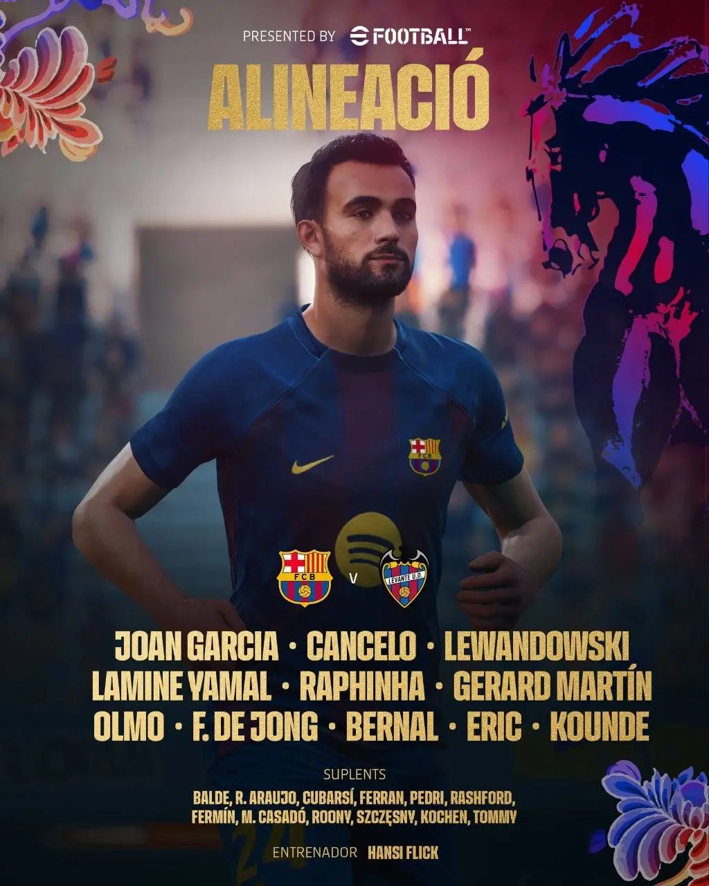 ترکیب بارسلونا مقابل لوانته