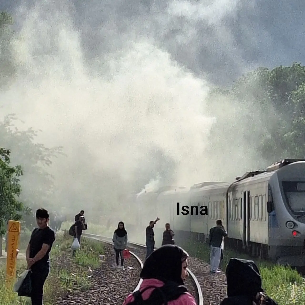 آتش سوزی قطار تهران هشتگرد