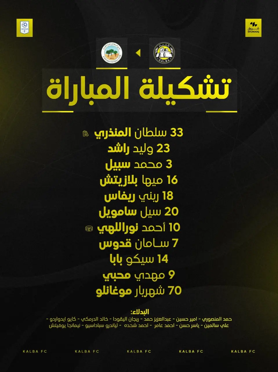 ترکیب کلبا مقابل البطائح