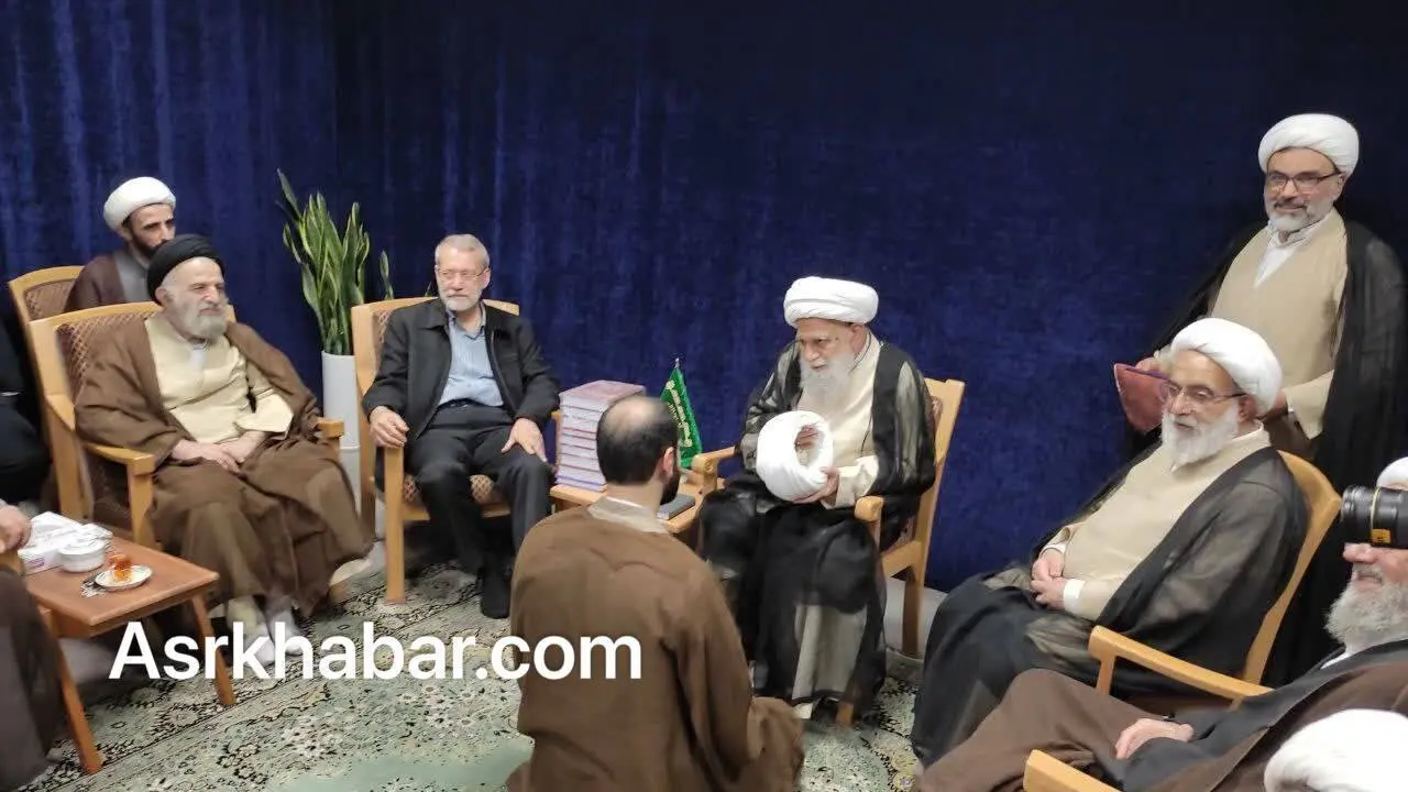 عمامه+گذاری+پسر+علی+لاریجانی