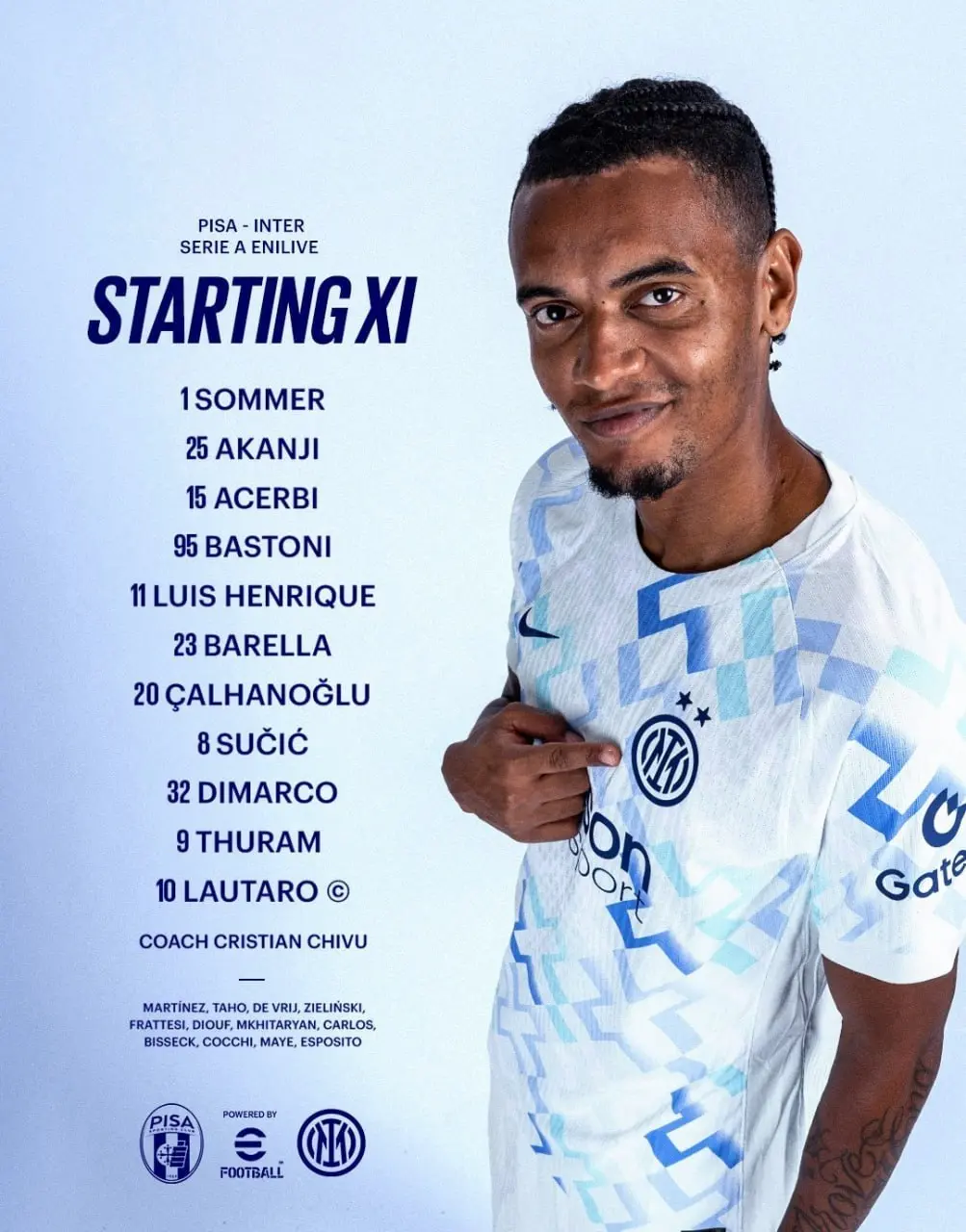 ترکیب اینتر برابر پیسا