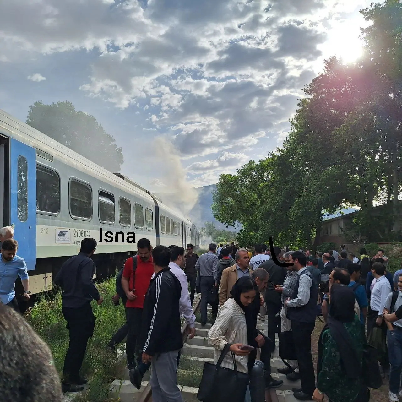 آتش سوزی قطار تهران هشتگرد
