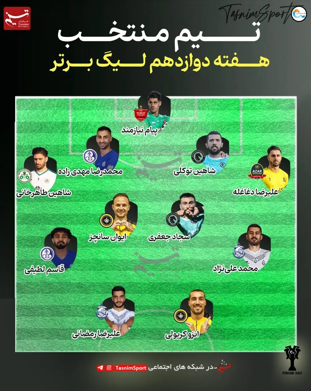 تیم منتخب هفته ی دوازدهم