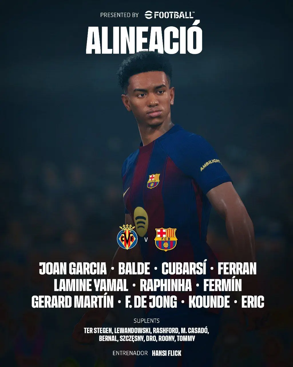 ترکیب بارسلونا برابر ویارئال