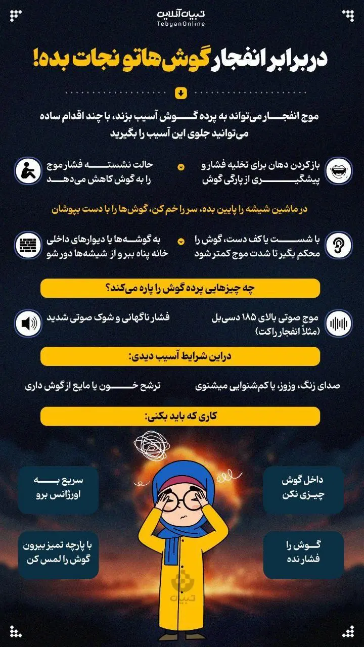 چطور از گوش هایمان مقابل صدای انفجار محافظت کنیم؟