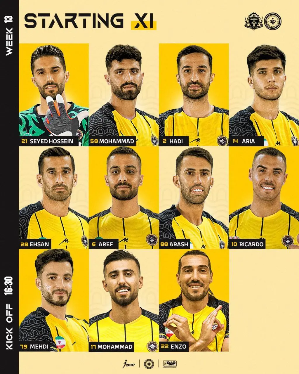 ترکیب سپاهان مقابل آلومینیوم