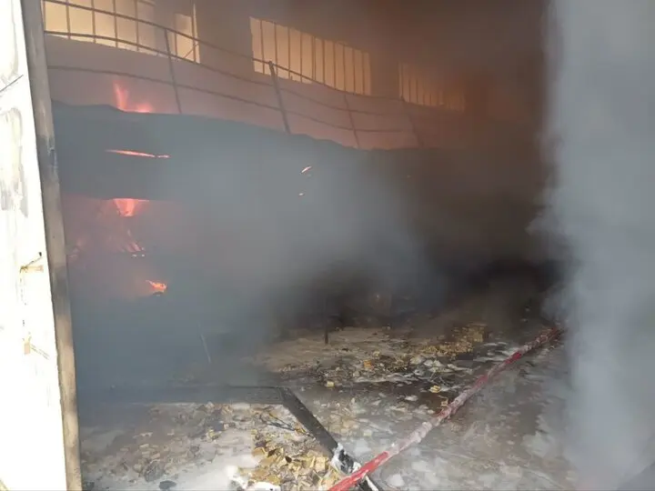 آتش سوزی در شهرک صنعتی یزد