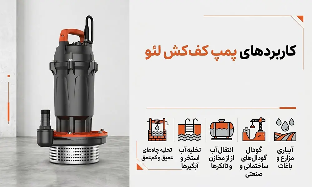 کاربردهای سری های مختلف پمپ کف کش لئو