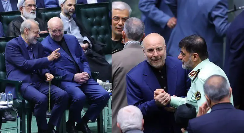 علی لاریجانی و محمدباقر قالیباف