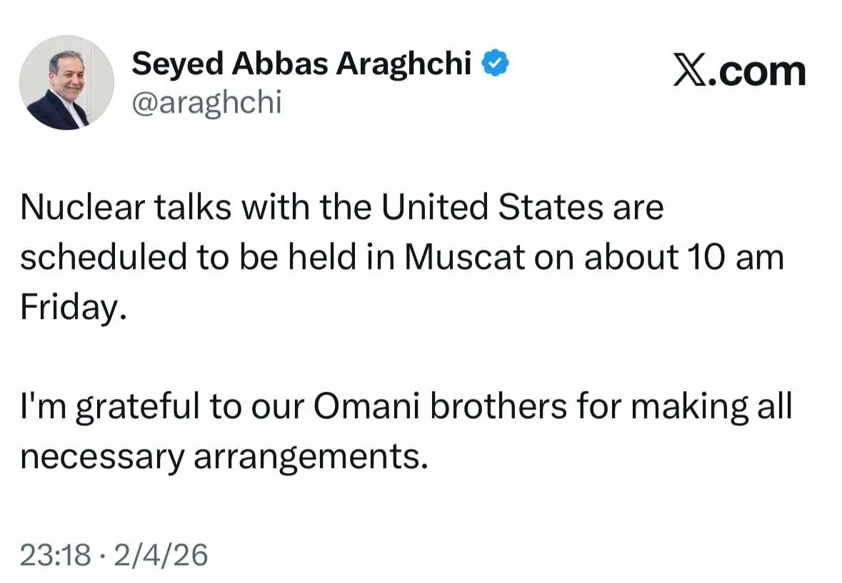 توییت عراقچی درباره مذاکرات ایران و آمریکا