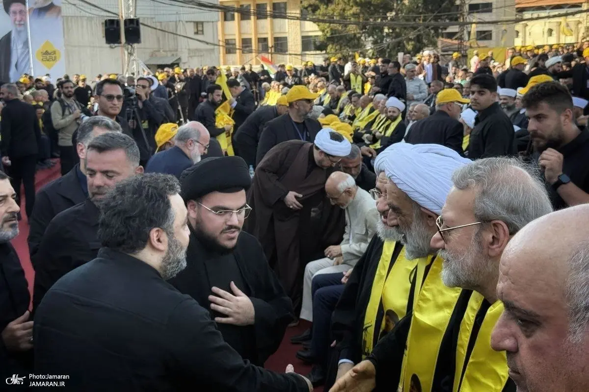 دیدار لاریجانی با فرزند سیدحسن نصرالله