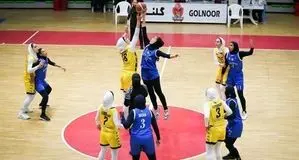 تیم بسکتبال زنان استقلال برابر نفت پیروز شد

