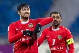 تصویر سردار آزمون روی پوستر بازی قهرمانی شباب الاهلی و العین