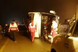 واژگونی مرگبار اتوبوس در جاده شوش به اهواز