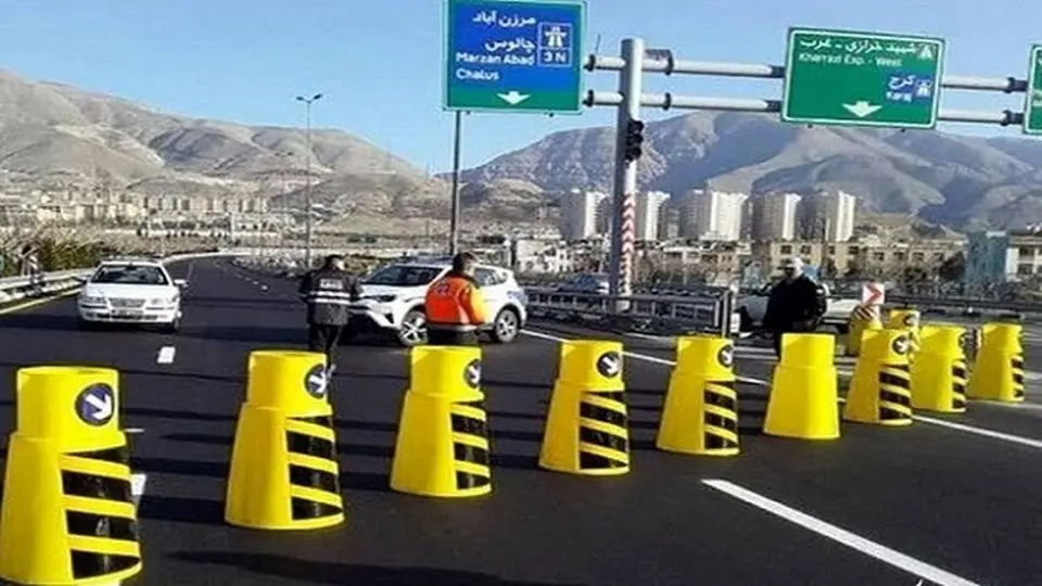 جاده چالوس و آزادراه تهران-شمال دو روز مسدود می‌شود