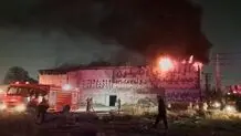 مهار آتش‌سوزی گسترده در کارگاه تولید پلاستیک در جاده ساوه

