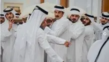 عکس‌‌هایی از اقامه نماز میت بر پیکر امیر پیشین قطر