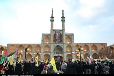 تجمع اعتراضی در محکومیت ترور اسماعیل هنیه در یزد