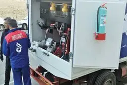 استقرار پمپ‌بنزین سیار در جاده‌های مازندران
