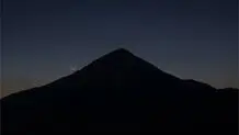 همنشینی هلال ماه نو و دماوند/ عکس
