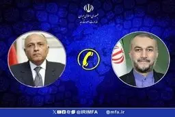 مباحثات هاتفیة بین أمیرعبداللهیان ووزیر الخارجیة المصری