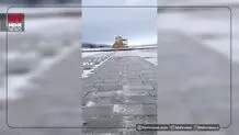 تصویر تماشایی از بارش برف در آرامگاه کوروش