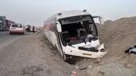 خروج اتوبوس در محور طبس - یزد/ ۴ نفر مصدوم شدند

