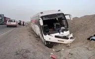 خروج اتوبوس در محور طبس - یزد/ ۴ نفر مصدوم شدند

