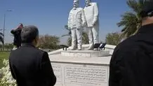 وزیر امور خارجه وارد عراق شد/ ادای احترام عراقچی به مقام شهیدان حاج قاسم سلیمانی و ابومهدی المهندس + عکس