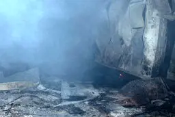 تصاویری از آتش سوزی گسترده کارخانه کاله 