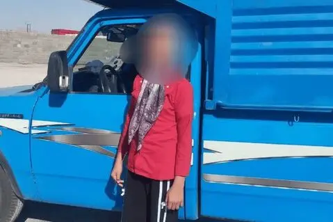 توقیف وانت نیسان با راننده ۱۱ ساله در اصفهان