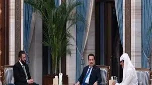 دیدار السودانی و الجولانی روی یک میز در قطر
