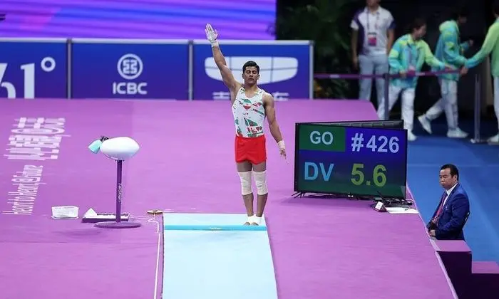 لاعب الجمباز الإیرانی "ألفتی" یحجز مکانه فی دورة الألعاب الأولمبیة 2024