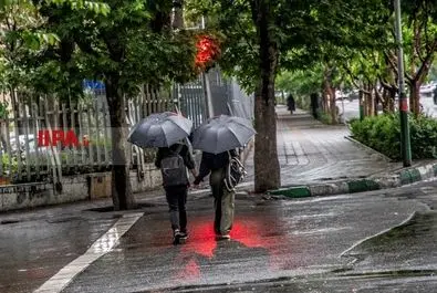 باران بهاری در تهران