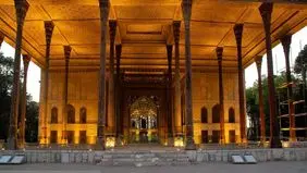 خسارات ناشی از حملات آمریکا و اسرائیل به  کاخ چهل‌ستون اصفهان به روایت تصویر 