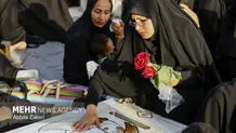 مراسم دعای عرفه در کنار شهدای دانش آموز میناب+ عکس