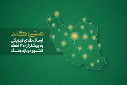 ملی‌گلد: از آستارا تا خارک؛ ارسال طلای فیزیکی به بیش از ۳۰۰ نقطه ایران در بازه جنگ