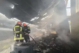 آتش سوزی در خوابگاه دانشجویی کرمانشاه