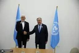 معاون اول با دبیرکل سازمان ملل دیدار کرد