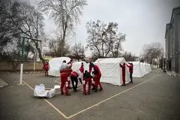 اسکان ۹٨ هزار نفر از جمعیت خوی در اردوگاه‌های موقت