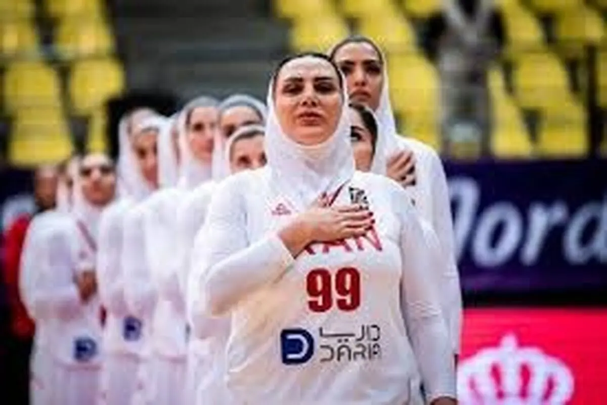 سلام نظامی بسکتبال زنان پیش از اولین مسابقه + ویدئو