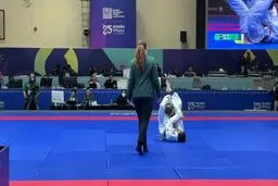 برنز جوجیتسو ریاض بر گردن یاسمین نظری + ویدیو