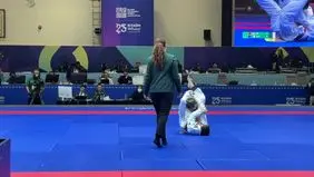 برنز جوجیتسو ریاض بر گردن یاسمین نظری + ویدیو