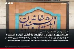شب سوم در خانه اندیشمندان/ چرا شهرداری در اتاق‌ها را قفل کرده است؟