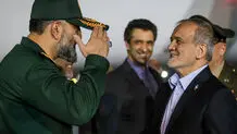 استقبال یک عضو سپاه از پزشکیان با سلام نظامی + عکس