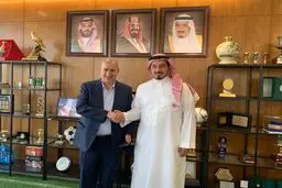 سفر تاج به عربستان/ امضا تفاهم نامه فوتبال ایران و عربستان/ عکس